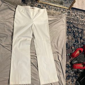 white wide leg pants